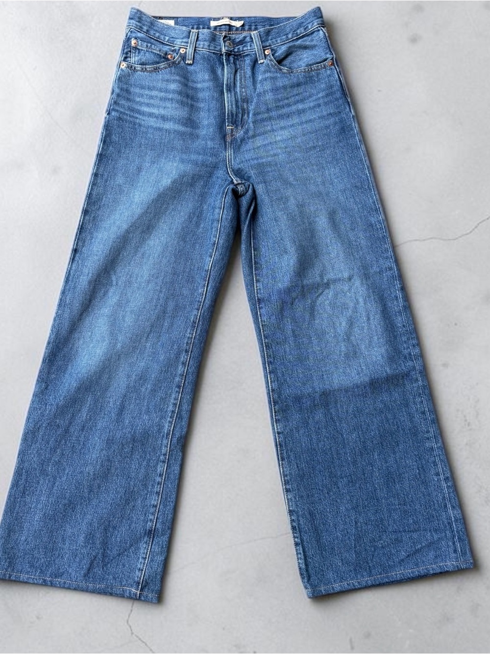 Levi's Medium Blue Wide Leg Jeans